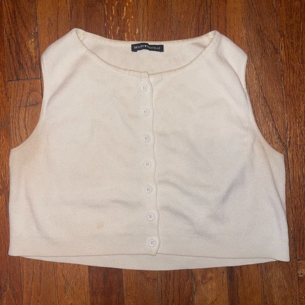 Brandy Melville Knit Crop Tank Top